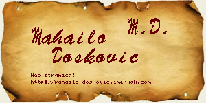 Mahailo Dosković vizit kartica